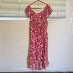 Floral Red Maxi Dress